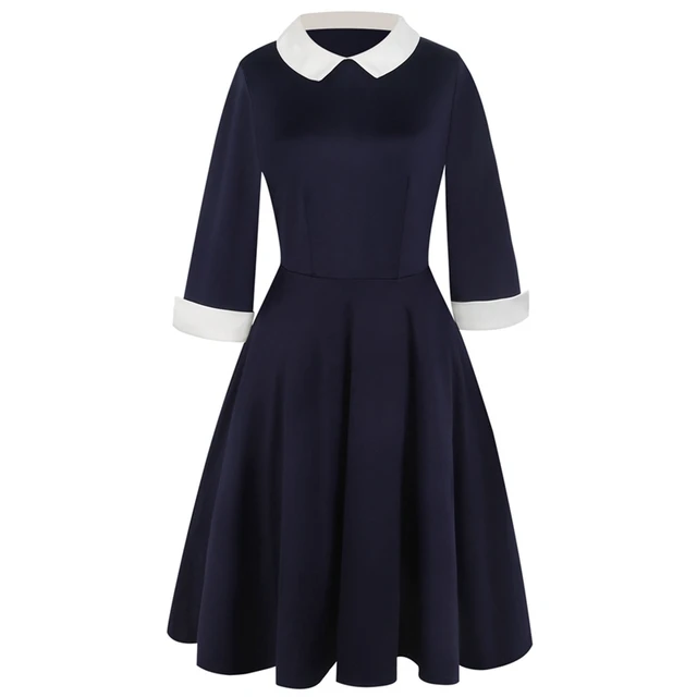 2018 Spring Preppy Style Dress Cute A Line Peter Pan Collar School 2018 Spring Preppy Style Dress Cute A Line