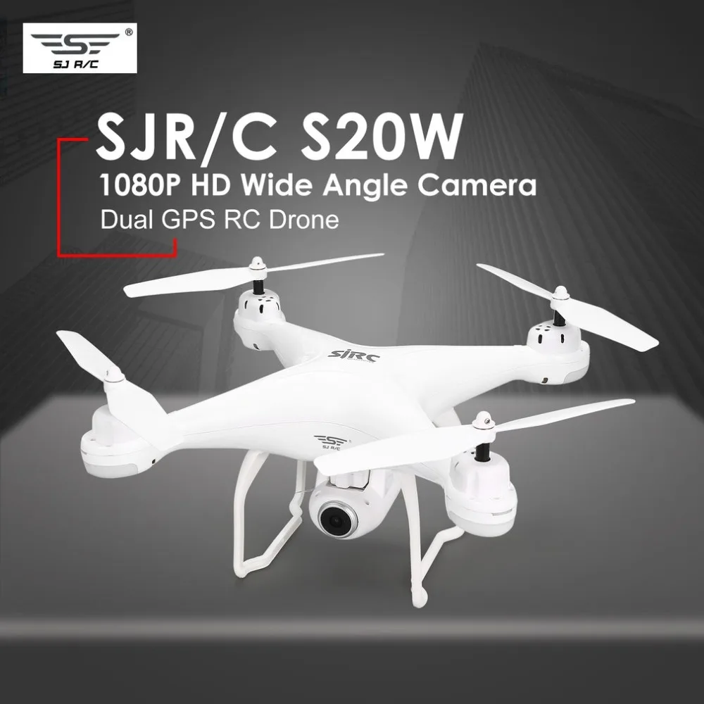 SJ R/C камера селфи высота S20W FPV 720P 1080P удерживающий Дрон Безголовый режим авто возврат Взлет/посадка Hover gps RC Квадрокоптер