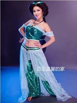 Hot Sale ! New Arrival Aladdin Jasmine Princess Cosplay Costume for Adult Custom made costume Hot Sale ! New Arrival Aladdin Jasmine Princess Cosplay Costume for Adult Custom made costume