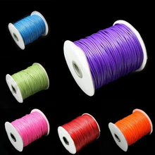 2 мм 5 метров вощеный хлопковый кожаный шнур DIY ручной работы Бисероплетение Браслет изготовление ювелирных изделий круглая веревочная нить для подвесного ожерелья