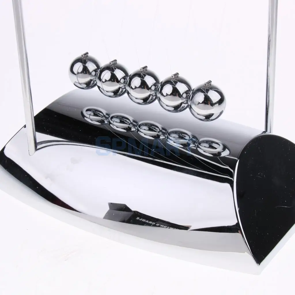 Newton's Cradle Newtons Pendulum Balance Balls Pendulum Physics Science Toy Teaching Aids Office Desk Decoration Mirror Base