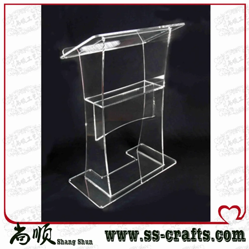 Image Made In China Acrylic Desk Lectern, Modern Design Acrylic Lectern