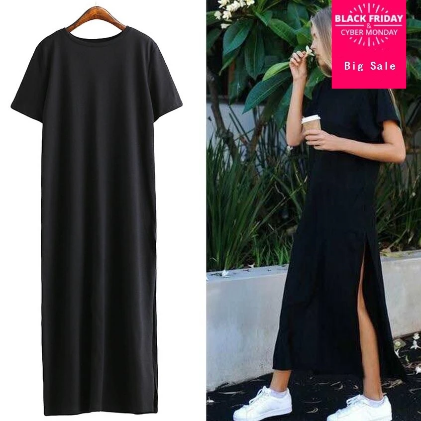 t shirt dress with split