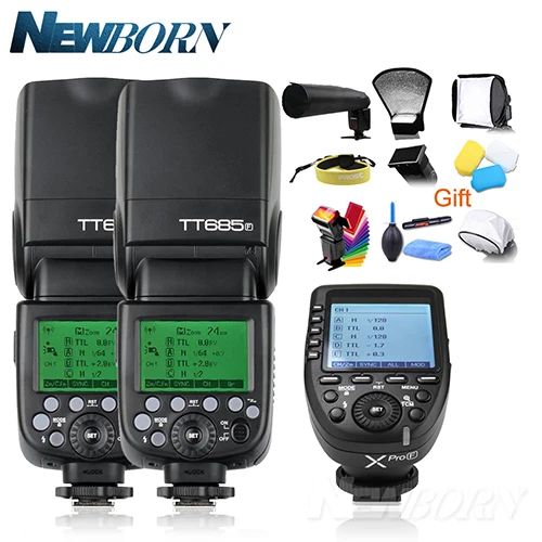 Godox ttl II Autoflash TT685F камера вспышка 2,4G Беспроводная HSS 1/8000s GN60+ 2,4G Беспроводная система X Xpro-F Комплект для Fuji camera s - Цвет: kit 4