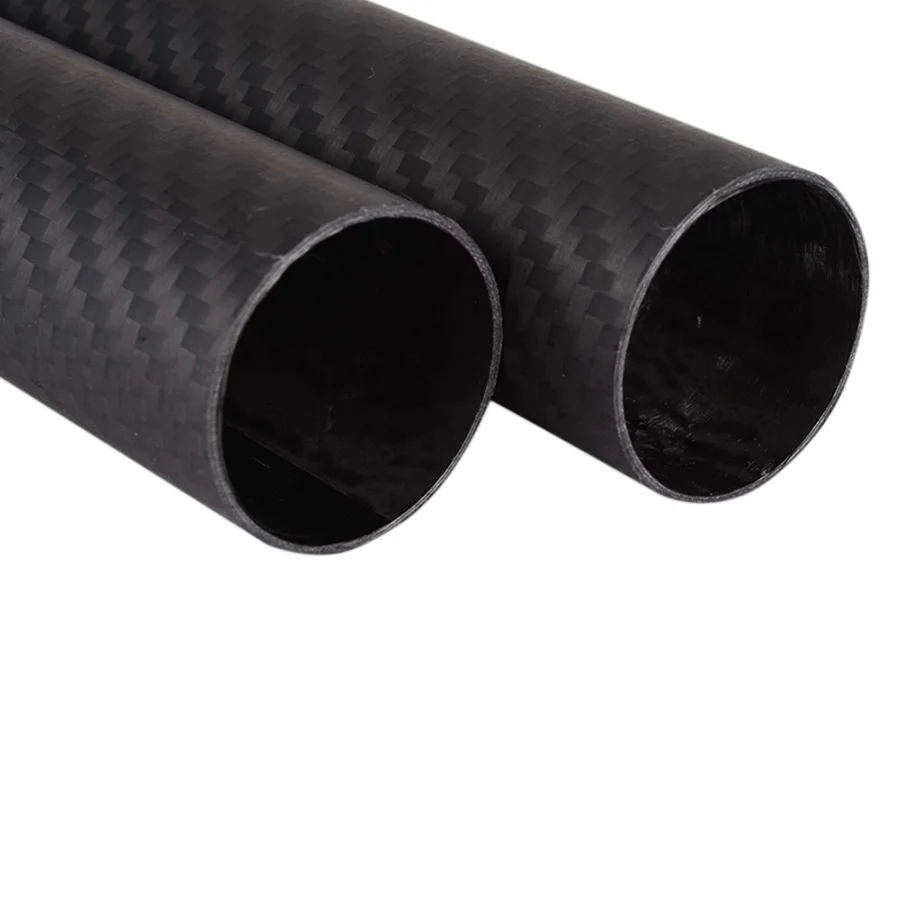 Buy 2pcs/lot 3k carbon fiber tube pipe 3K 2Pcs length