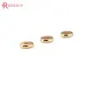 10PCS 6x1.8MM 7x2MM 24K Champagne Gold Color Plated Brass Spacer Beads Flat Bracelet Beads High Quality Diy Jewelry Accessories ► Photo 3/6