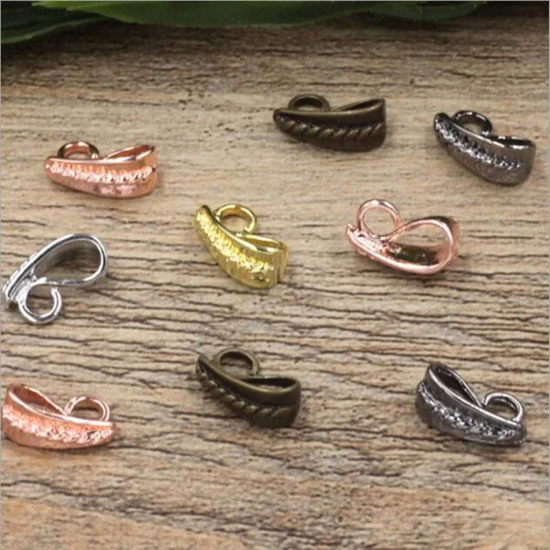 Buy 10pcs/lot 3*13mm Copper Necklace Pendant Clips