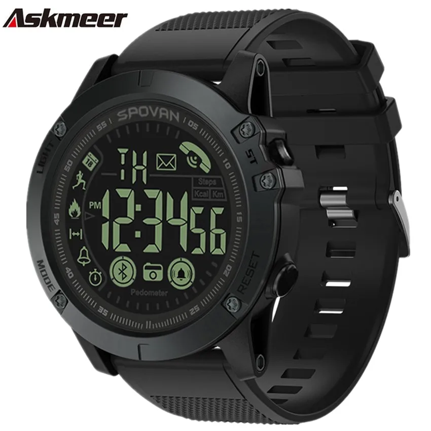 

ASKMEER PR1 Bluetooth Sport digital Smartwatch 33-month standby 24 h all-weather monitoring Smart watch for IOS Android PK T1