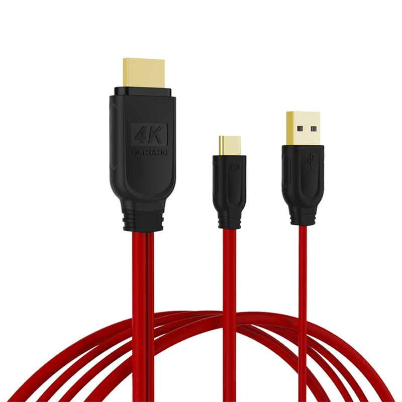 

AIXXCO USB C HDMI Cable Type C to HDMI 4K Thunderbolt 3 for MacBook Samsung Galaxy S10/S9 Huawei Mate 20 P20 Pro USB-C HDMI