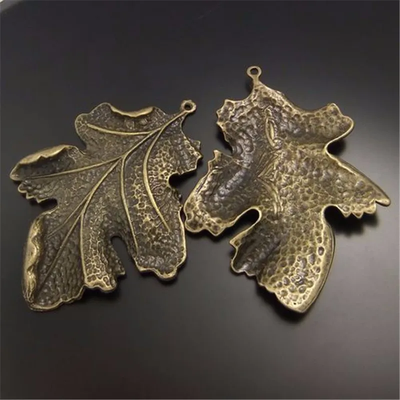 Wholesale 4pcs/pack antique bronze jewelry leaf Necklace charms Bracelet pendants Vintage Crafts Handmade Crafts Man Gifts 02380