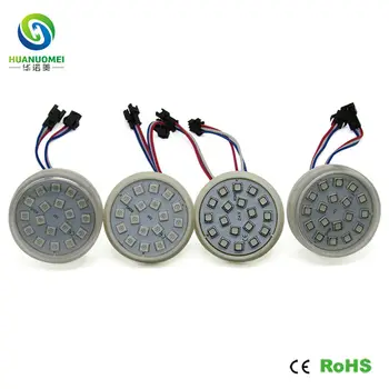 

diameter 60mm 18LED 5050 smd addressable full color led pixel light ucs1903 chip waterproof smart pixel rgb led module light 24v