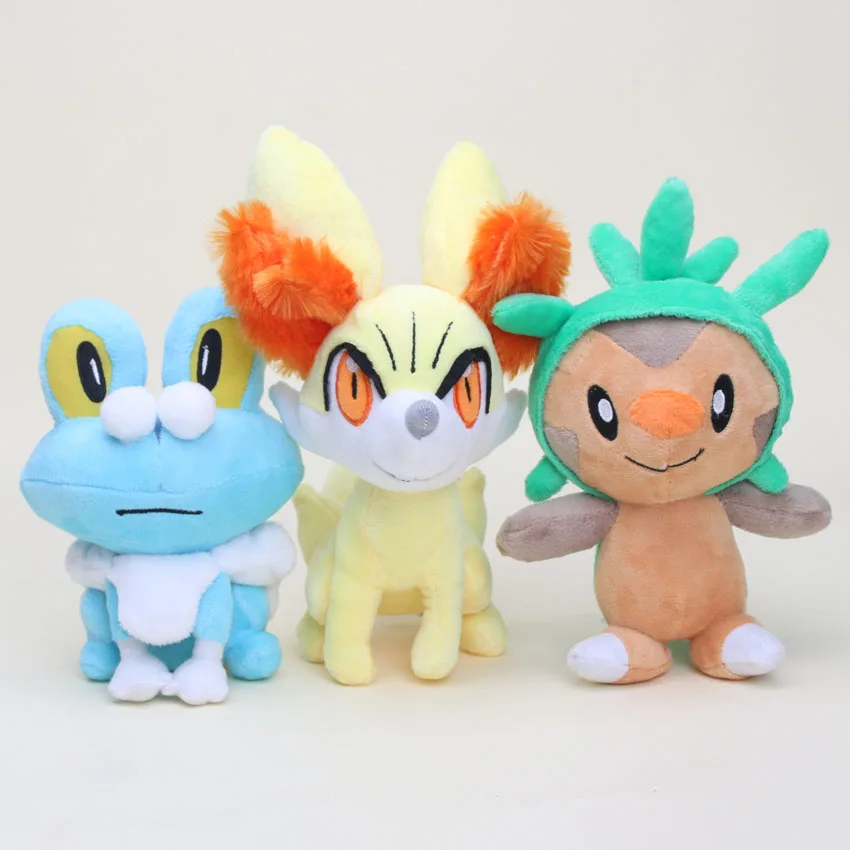 17-24 см карманная плюшевая кукла Chespin Fennekin Froakie аниме плюшевая игрушка мягкие плюшевые животные игрушки