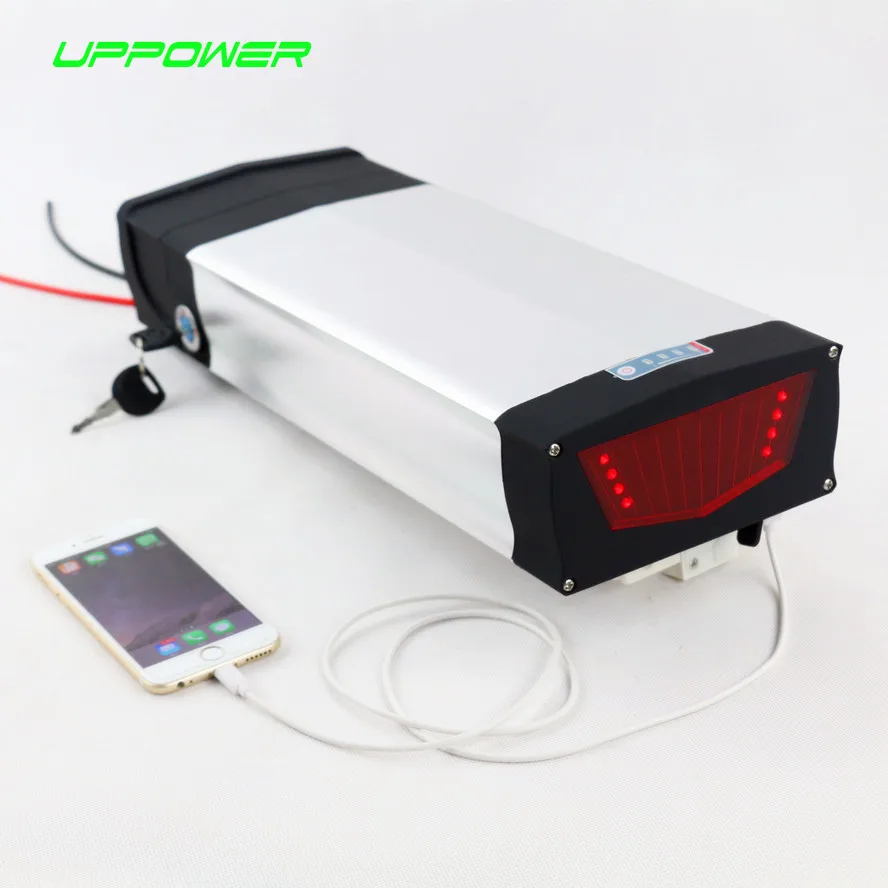 

Rear Rack Electric Bike 48V 15Ah Lithium ion Battery 48Volt 750W Aluminium Case With Luggage Carrier For Bafang Fat Tire Bicycle