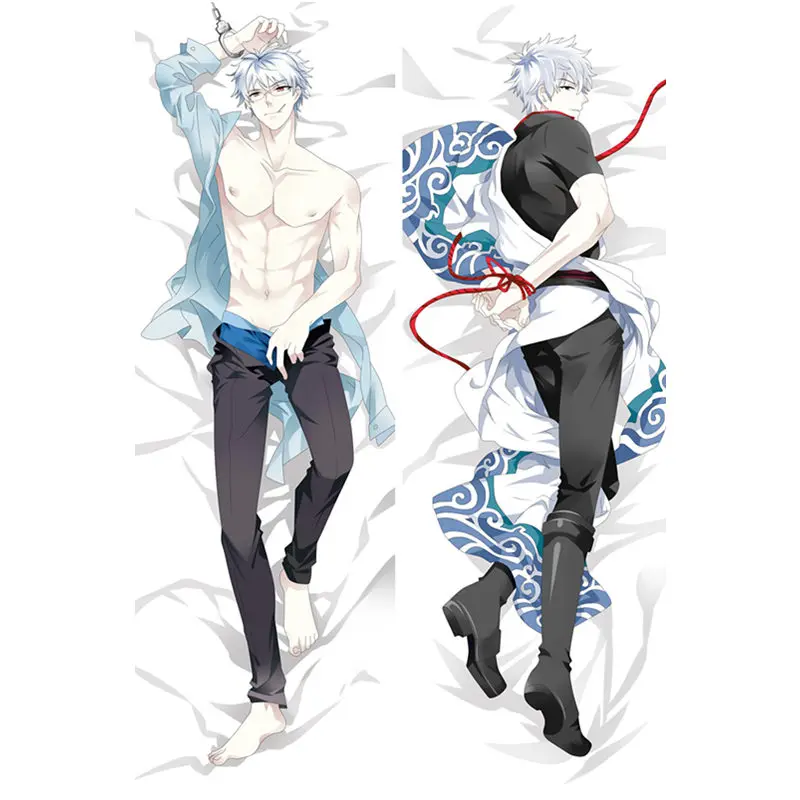 Аниме "гинтама" наволочка Sakata Gintoki Dakimakura Чехол для крутых мальчишек 3D двухсторонняя постельное белье облегающие жизнь тела подушку Чехол gt02a - Цвет: 2WAY