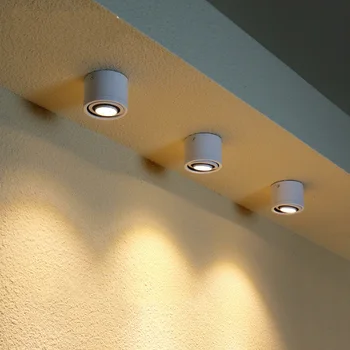 

Adjustable LED down light COB ceiling spotlight living room background bedroom corridor aisle light rotary downlight LED lamp