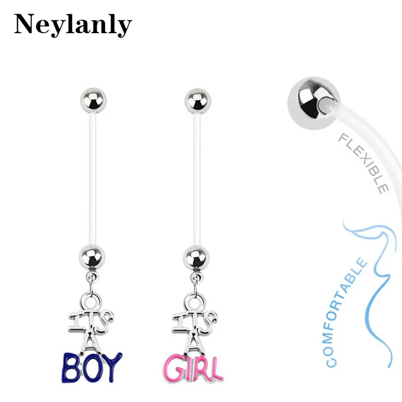 1PC BOY GIRL Body Jewelry Piercing Pregnant Flexible Navel Belly Button