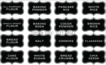 

Large size 10x6 cm kitchen chalkboard label sticker , Jar Labels with Vinyl Letters Decal Stickers , r2011