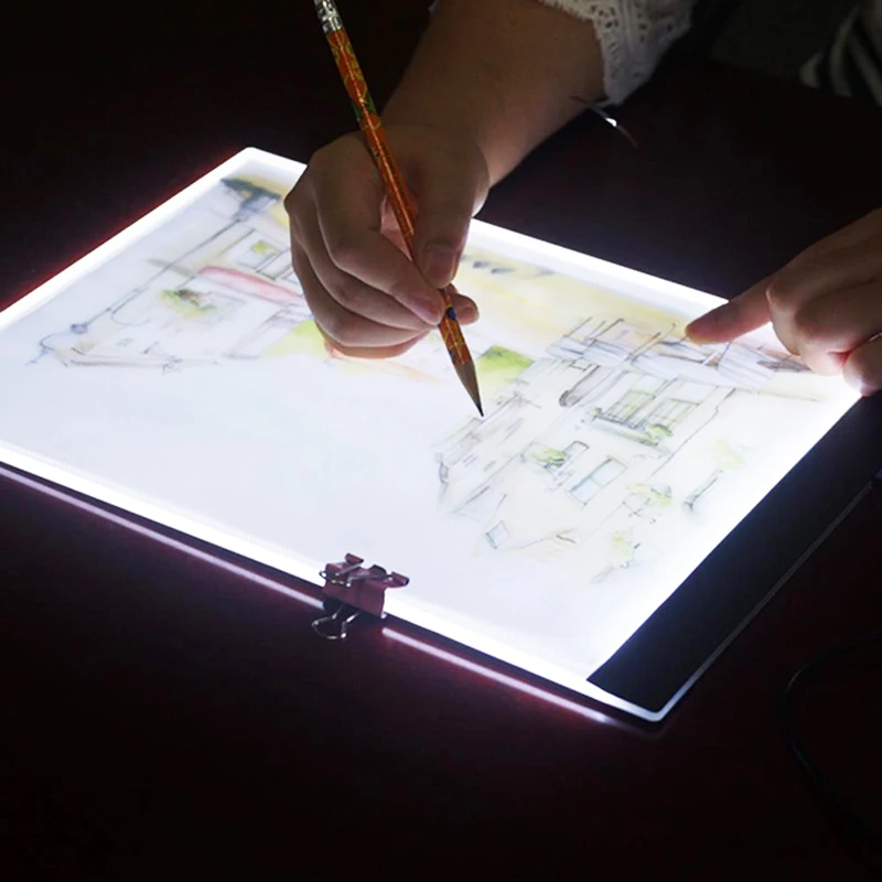 Skup 2019 nowy LED tablet graficzny do pisania malowania tablet graficzny śledzenia Panel deska lampa wystawowa LED cyfrowy A4 kopii skrzynka na listy