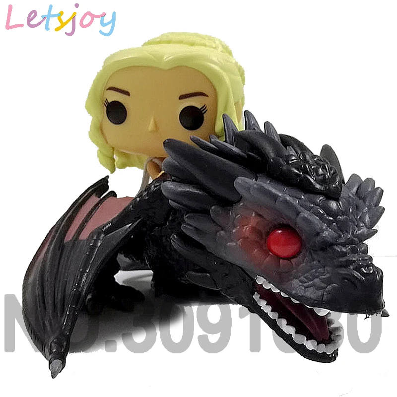 Official letsjoy Daenerys Targaryen pop horse action figure Game of thrones vinyl squishy Stormborn Dany Mother of Dragons Queen