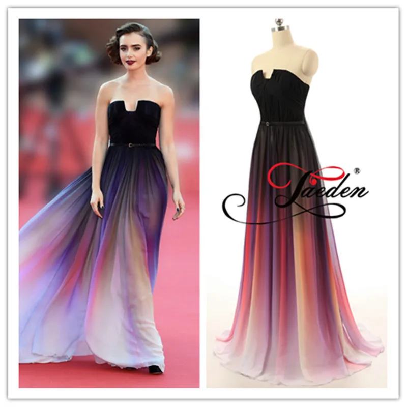 L264 Vestidos Lily Collins de Elie Saab 