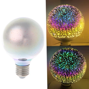 

E27 G80 Colourful 3D Star Shine Decoration Multiple Reflection Alluminum Plated Glass W-store D20_C