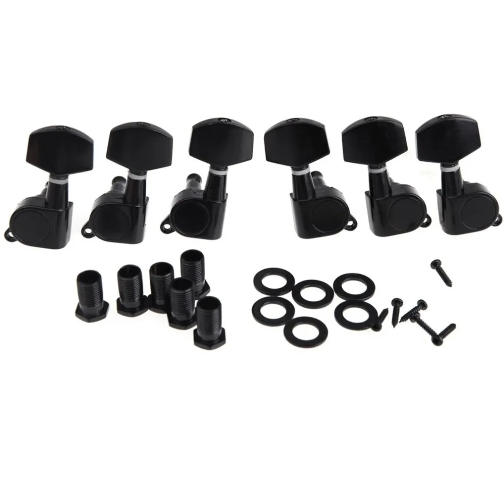 

1 Set 6 pcs Guitar Tuning Pegs 3R3L String Keys Tuners Machine Heads for Electric Acoustic Guitar Strat Tele Black