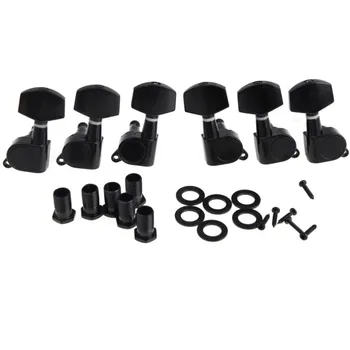 

1 Set 6 pcs Guitar Tuning Pegs 3R3L String Keys Tuners Machine Heads for Electric Acoustic Guitar Strat Tele Black