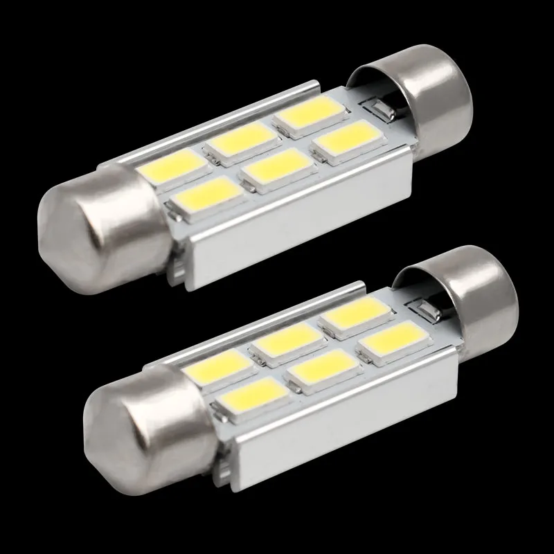2 шт. 39 мм C5W C10W C3W 6 led 5630 smd гирлянда CANBUS без ошибок светильник номерного знака