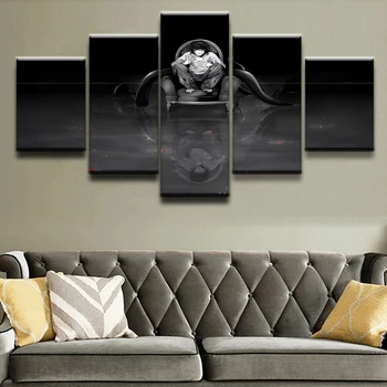 

5 Pieces Home Decor For Living Room Painting Pictures Death Note Role Modern Canvas Printed Anime Poster Decoration Artwork