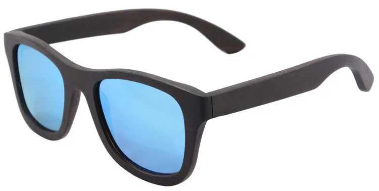 Груша деревянные очки Óculos Винтаж Для мужчин поляризованные очки модные женские туфли тени Брендовая дизайнерская обувь, gafas-де-сол 6016 - Цвет линз: blue ebony frame