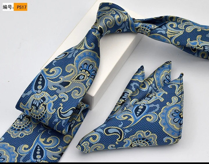 50 шт./партия) Фабричный классический мужской Шелковый роскошный свадебный комплект галстуков(платок и галстук) Карманный квадратный галстук - Цвет: 2