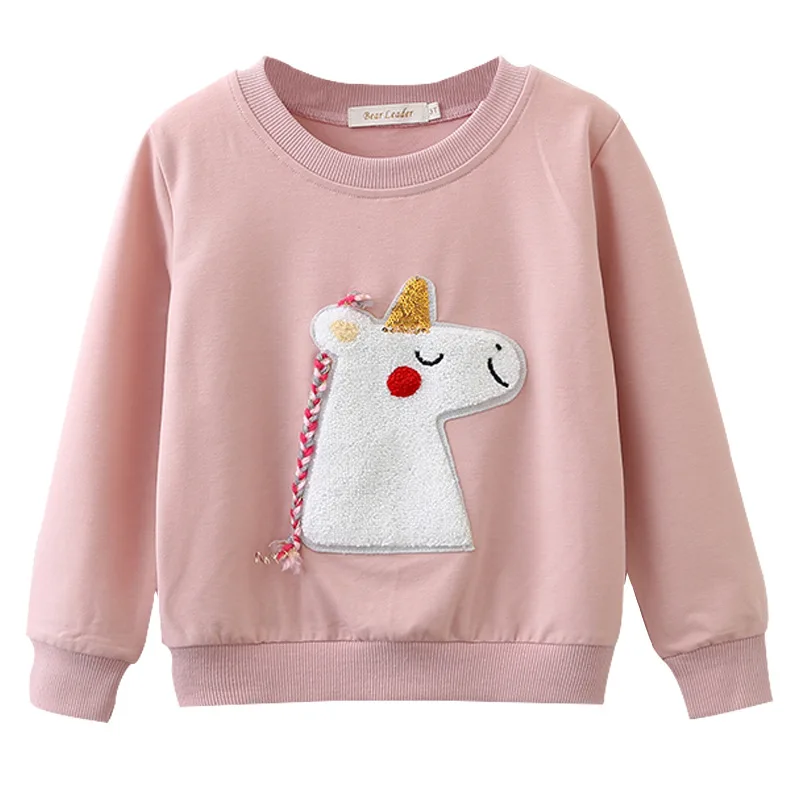 

Unicorn shirt Girls Coats Children Clothing Autumn Baby Girls Clothes Outerwear Pink long-sleeve T-shirt toddler girl clothing