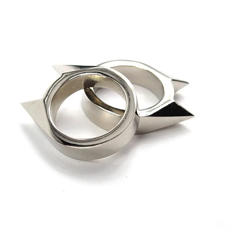 1 шт многофункциональные кольца из нержавеющей стали для самозащиты для женщин кошачьи уши дизайн кольцо на кастет
