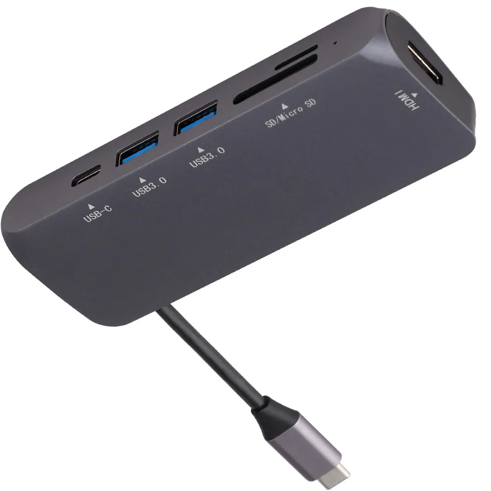 Адаптер 6 в 1 USB Type C для зарядки 4K HDMI Card Reader 3 0 адаптер MacBook Pro New|USB-хабы| |