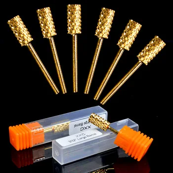 1 PC Nail Drill Bit 3/32&amp;quot; Gold Bits For Manicure Professional Nail Milling Electric Drill Accessory Tool