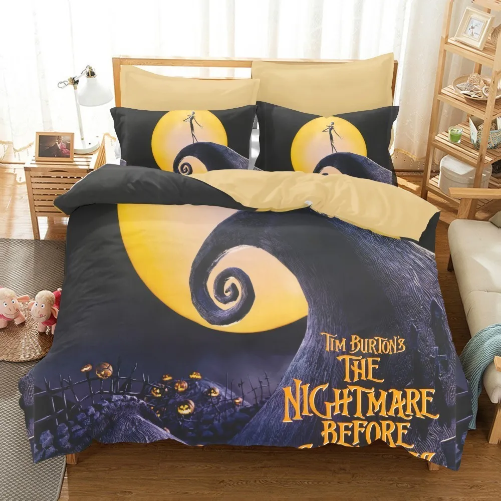 

Quality Nightmare Before Christmas Duvet Bed Cover Sets Valentine's Day 100% Microfiber Beddings And Bed Sets Luxury Duvet Cover