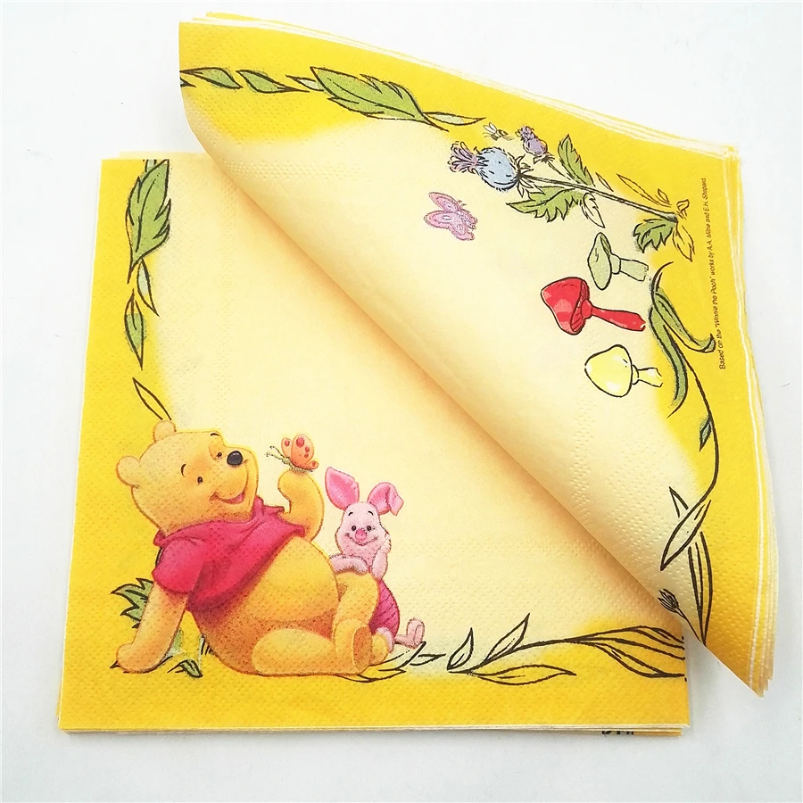10pcs/set Winnie the pooh napkins kids birthday party supplies Winnie