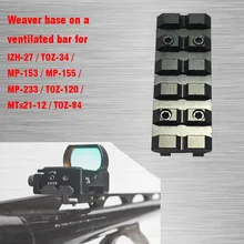 Weaver için havalandırmalı ray çubuğu IZH-27/MP-153/MP-155/MP-233/TOZ-120/MTs21-12/TOZ-84