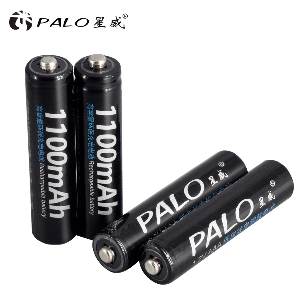 PALO 4 шт. оригинальная Ni-MH AAA аккумуляторная батарея 1,2 V 1100mAh aaa 3a аккумуляторная батарея для игрушек пульт дистанционного управления
