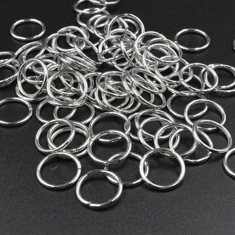 

FLTMRH 50pcs 5mmx0.7mm Silver Plated Single Loops Jump Rings&Split Rings Jewelry Findings Accessories fitewery Making
