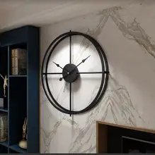 Homingdeco 40 cm Grande Silêncio Relógio de Parede Design Moderno Relógios Para Decoração do Escritório Para Casa Estilo Europeu Pendurado Relógio de Parede Relógios(China)