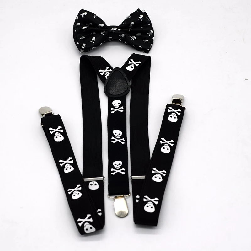 Factory-supply-adult-suspender-set-ghost-design