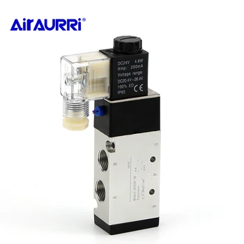 

4V310-10 Solenoid Valves Air 2 Position 5 Port 2/5 Way12V/24V DC 110V/220V ACGas Control Valve 3/8" BSP