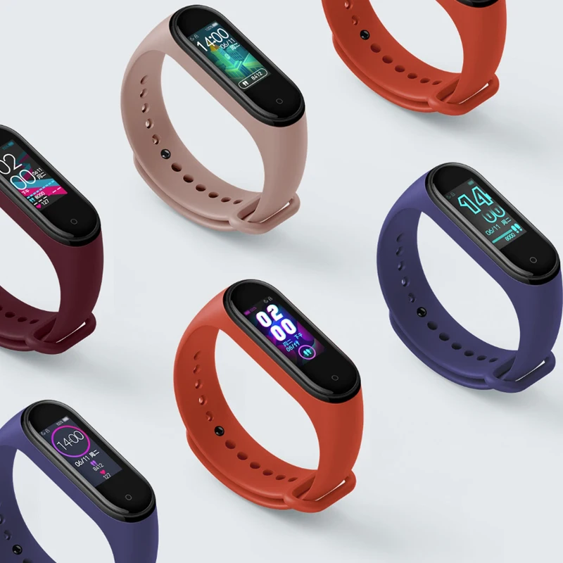 Спортивный фитнес браслет Xiaomi Mi Band 4 трекер с шагомером часы для фитнеса Bluetooth 5.0