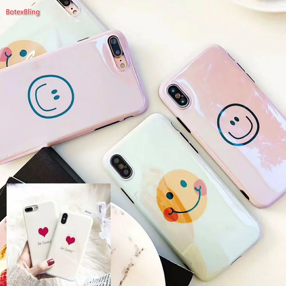 font b 2018 b font BotexBling Luxury cute smile love Blu ray soft TPU silicone