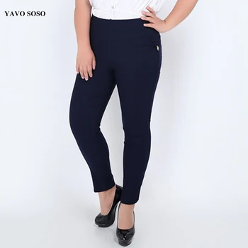 

YAVO SOSO Fashion Plus Size 6XL Women Pants Full-length High waist elastic long Pencil Pants Big Size Leggings For Female