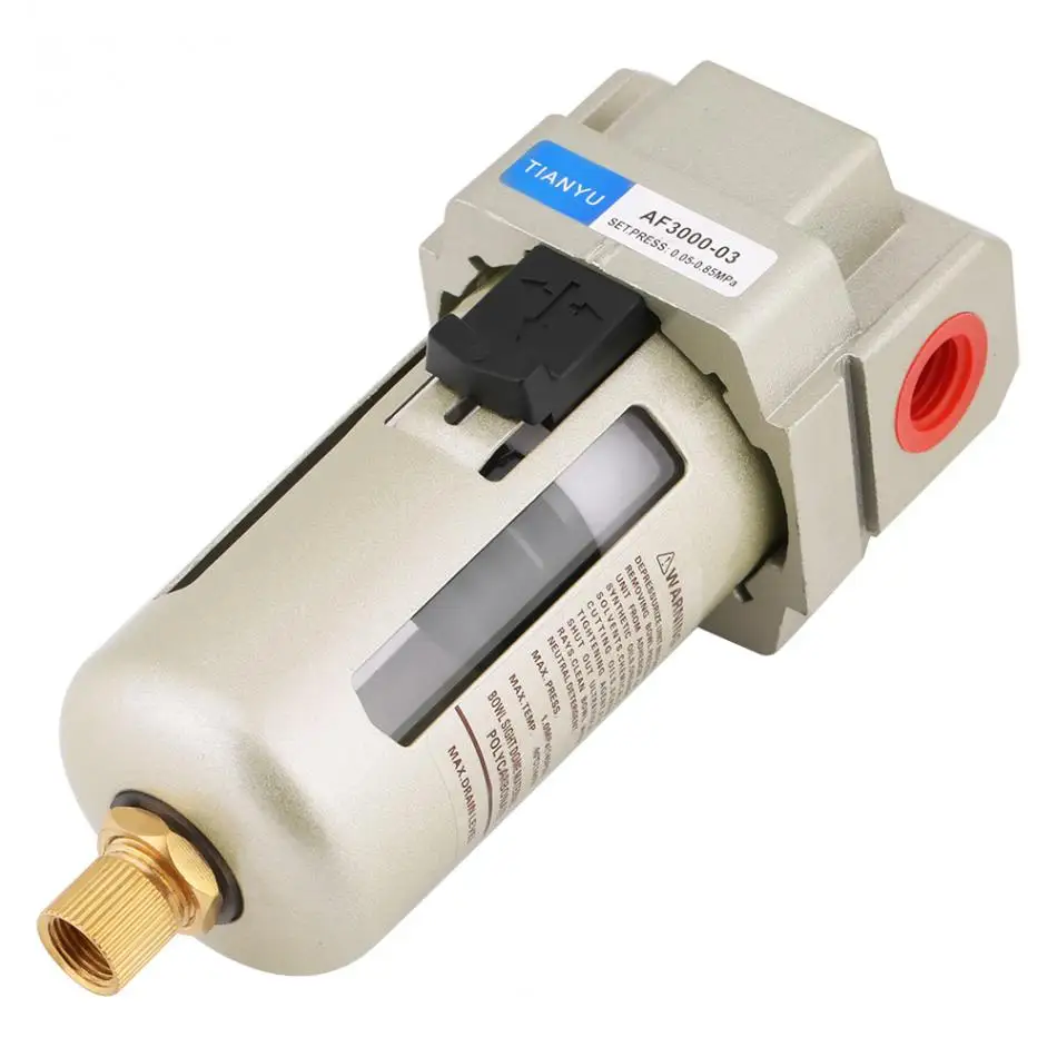 

1Pcs AF3000-03 G3/8'' Compressed Air Compressor Mini Moisture Water Filter In Line Moisture Air Filter Paintwork Tools Hot Sale