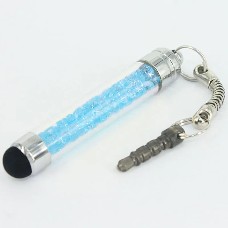 N-KTPS-0009SB_1_JONSNOW Touch Pen Crystal Diamond Dust Stylus Touch Pen with 3.5 mm Headset Jack Dustproof Cap for iPad Smartphone Tablet PC
