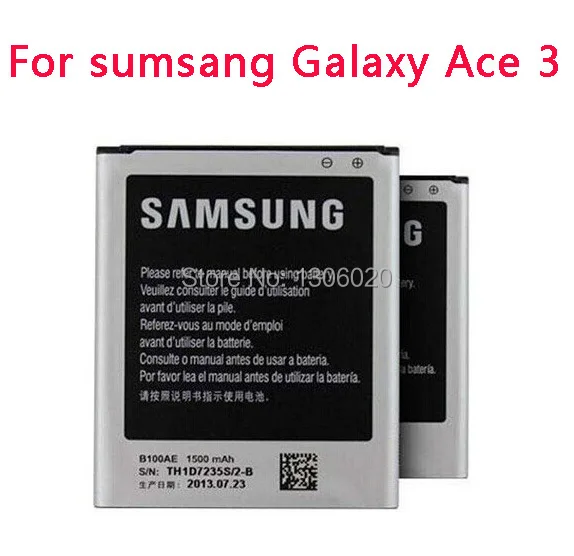 100% original mobile phone battery 1500mAh B100AE For Samsung Galaxy Ace 3 S7898 S7270 i679 S7272 S7568i S7278 S7278U S7562C | Мобильные