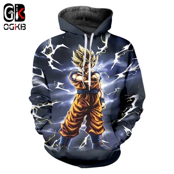 

OGKB Anime Dragon Ball Hoodie Men/women 3d Hooded Sweatshirts Super Saiya Goku Hoody Casual Coat Cartoon Outwear Long Sleeve Top